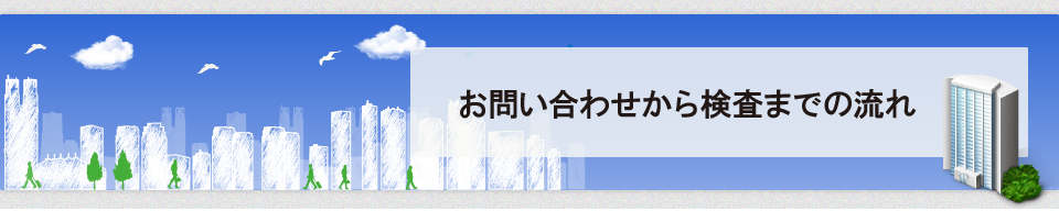 お問い合わせから検査までの流れ